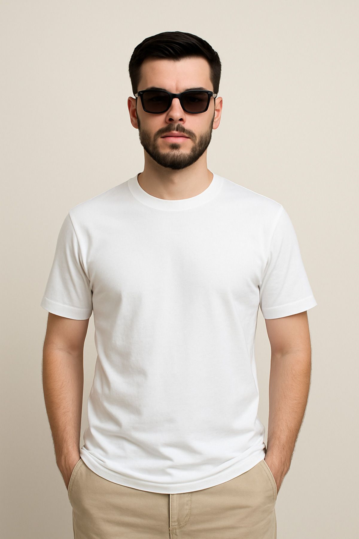 %100 Pamuk Regular Fit Basic Tişört - Siyah