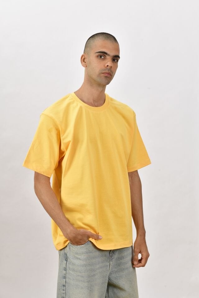 Estado Originals Oversize Tişört Pastel Sarı