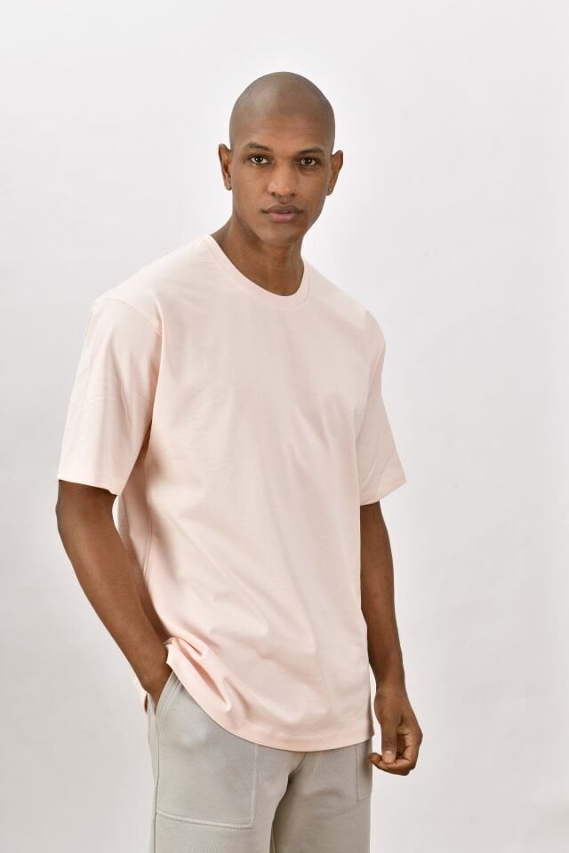 Estado Originals Oversize Tişört Pudra Pembe