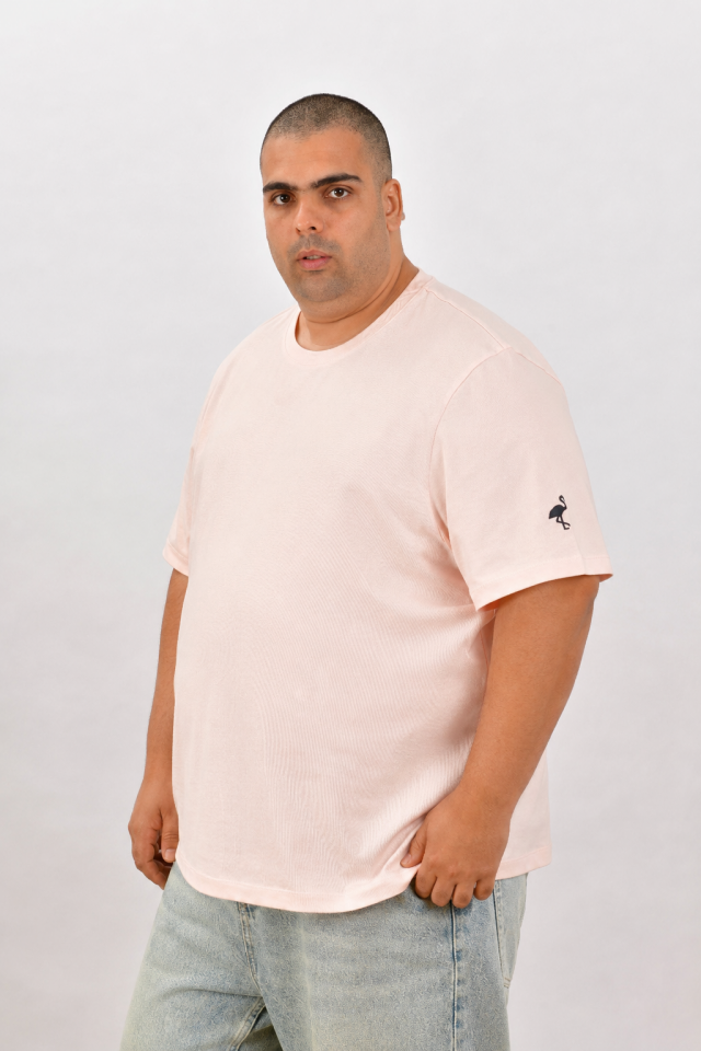 Estado Originals Büyük Beden Tişört Pudra Pembe