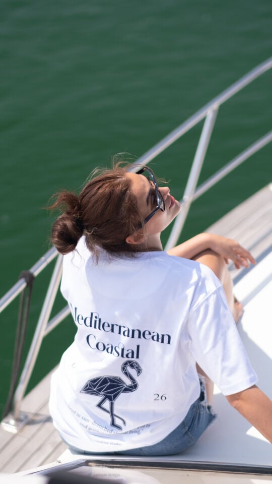 Estado Originals Mediterranean Coastal Oversize Tişört Beyaz
