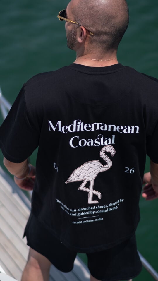 Estado Originals Mediterranean Coastal Oversize Tişört Siyah